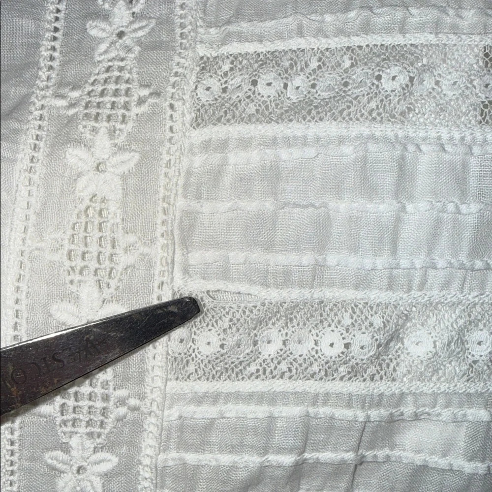 Antique Edwardian Christening Gown Hand Embroidered Lace Heirloom Gown